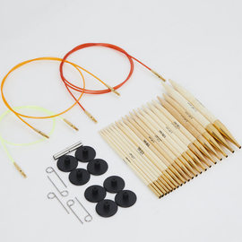 Набор съёмных бамбуковых спиц стандартной длины KnitPro Bamboo Deluxe set, арт. 22542 — фото 5